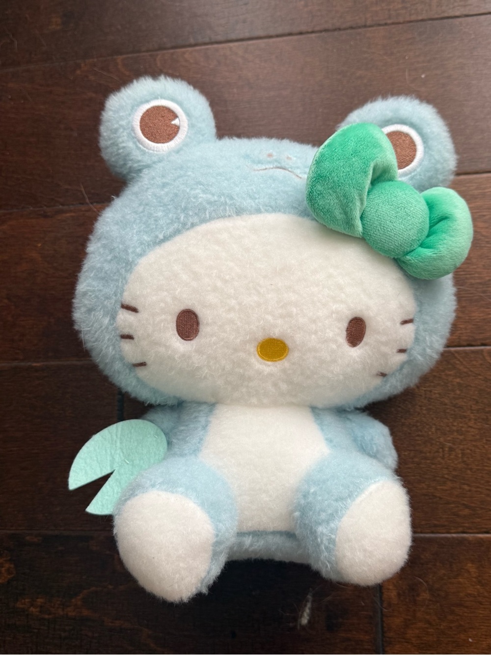 Sanrio Hello Kitty Frog Outfit Plush - Light Blue, White & Mint